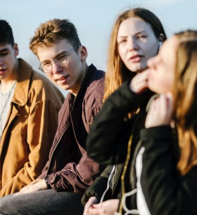 several teens in an outdoor setting